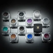 Huamianli, Женская подводка для глаз, водостойкий крем, подводка для глаз, Модный Блестящий макияж, гелевая подводка для глаз с кистью, sombra, sombras de ojos