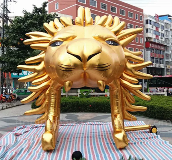 

Free shipping 5m high Golden giant inflatable lion for outdoor activities