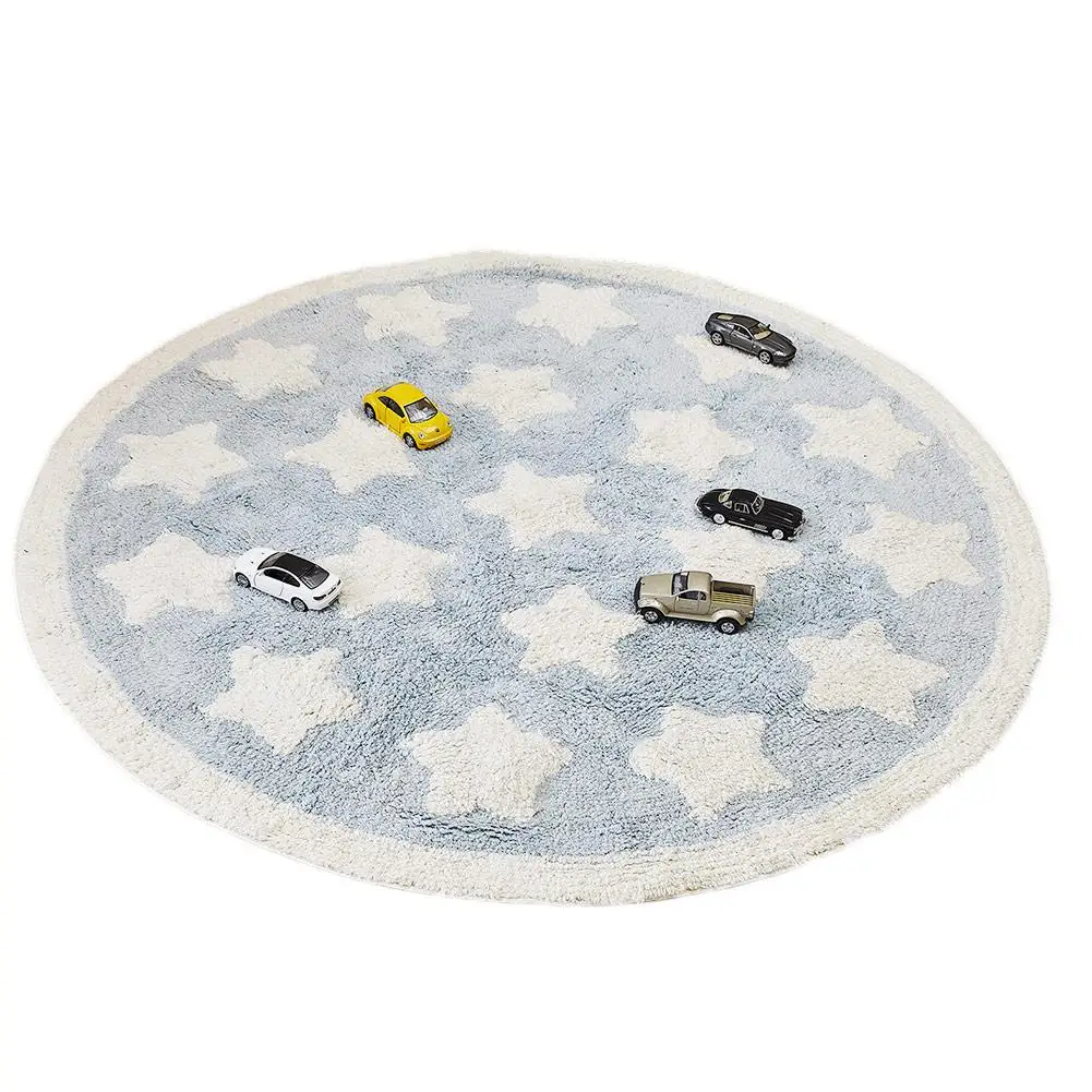 

Baby Play Mat Nordic Stars Children's Play Mat Crawl Game Round Carpet Soft Comfortable Mat Round Kids Rug