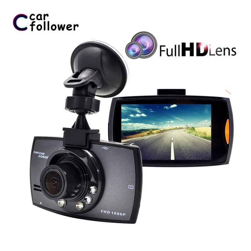 Автомобильный видеорегистратор Full HD 1080P с IPS экраном 2 7 дюйма двумя объективами
