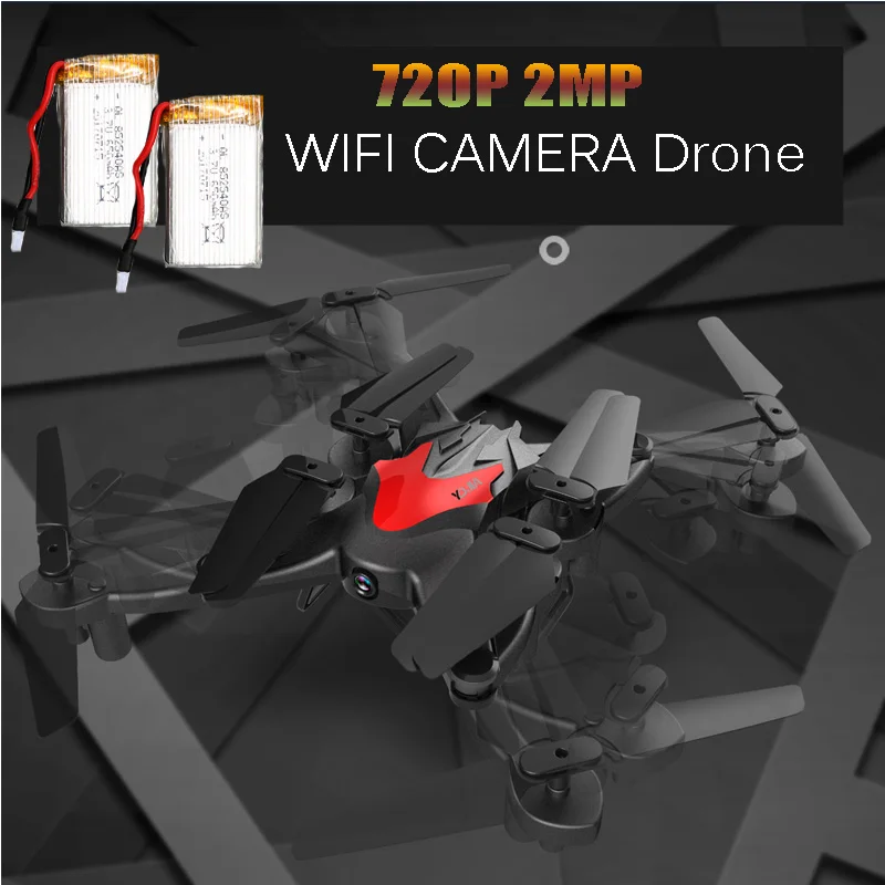 

Foldable Drone with Camera HD 2MP WIFI FPV Altitude Hold RC Quadcopter 6-Axis Helicopter VS KY601 XS809 Dron