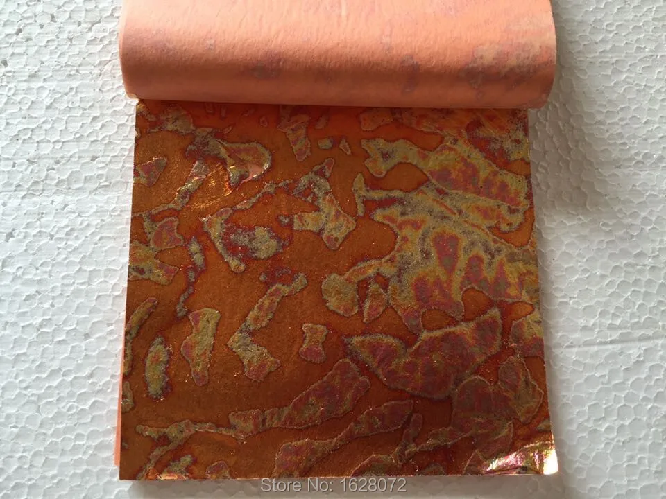 25pcs/booklet Variegated Copper Leaf Gilding, tidy,high quality