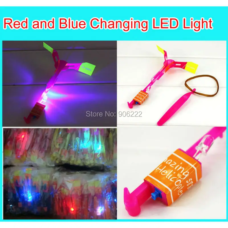 

(100 pieces/lot) Double Flash Copter Christmas Gift Arrow Flare Glow Amazing Helicopter flying arrow disk