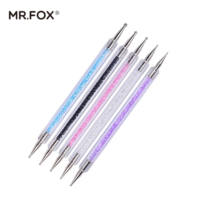 

5 Pcs/sets Double Head Point Flower Needle Drill Pen Nail Tool Painting Carving Brush Dotting Pen Diamond Painting Lovers MR FOX