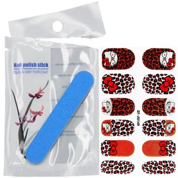 1 Packs Full Cover KT Design Nail Art Foils Polish Stickers Adhesive Decals Manicure Wrap, 9 Styles For Choose + Free Shipping