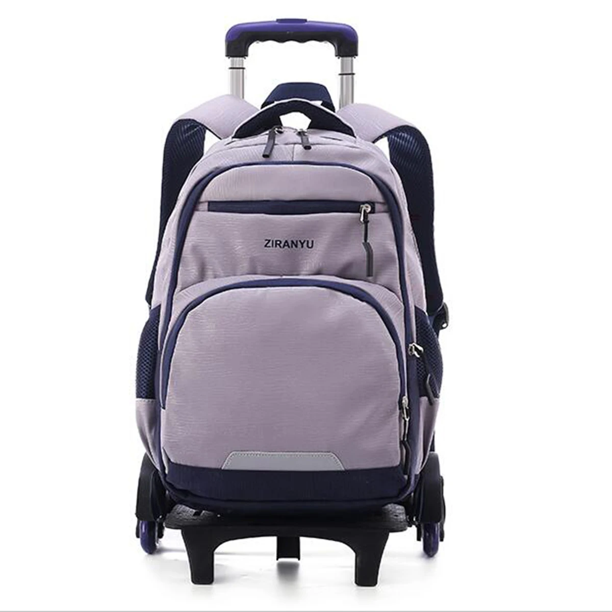 Nylon Removable Men travel Bags for Boys Waterproof Trolley Backpack Teenager 2/6 Wheeled Bag Bookbag Travel Bags Back to school