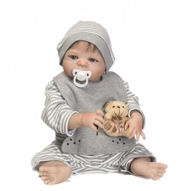 57 см NPK стиль полное тело силикон Bebe Reborn Menino Кукла Реалистичная новорожденная кукла-Мальчик Дети хороший Playmate игрушка девушки Brinquedos