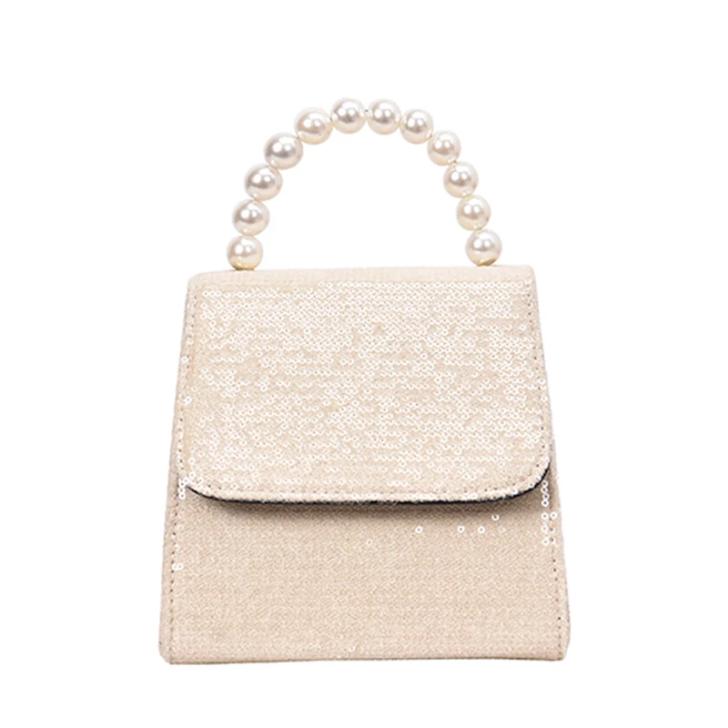 

Pearl Sequins Women'S Square Bag New Fashion Tote Casual Joker One Shoulder Crossbody