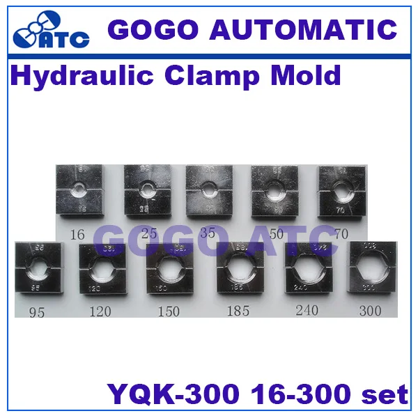 

Hydraulic Clamp Mold YQK-300 Manual Hydraulic Electric Cable Wire Terminal Crimping Tool Die Set 16-300mm2
