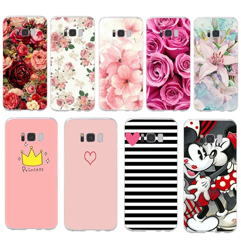 

Soft Phone Case For Fundas Samsung Galaxy S8 S9 Plus A5 A3 J5 2017 J530F Silicona Floral Art TPU For a5 2018 a8 plus 2018 Cover