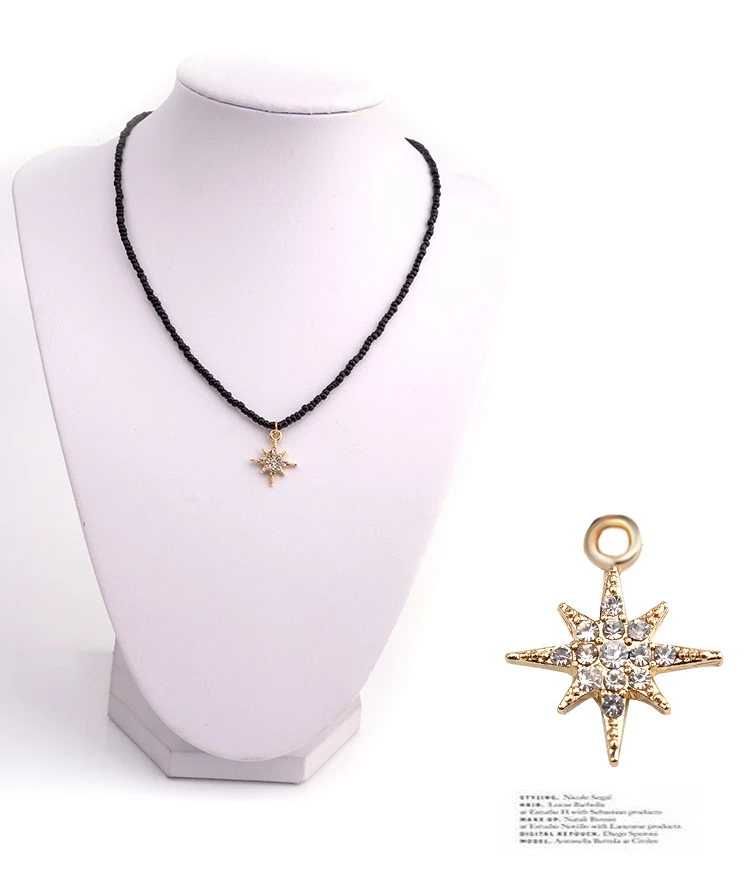 Ожерелье со подвеской из звезд Bojiu для женщин, изысканное ожерелье из бисера, праздничные подарки для молодых, новые ювелирные изделия на Рождество NKS116