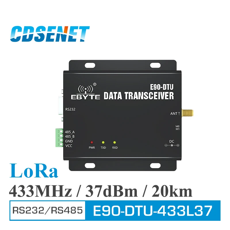 

E90-DTU-433L37 Wireless Transceiver LoRa RS232 RS485 433MHz 5W Long Distance 20km PLC Transceiver Receiver 433 MHz Radio Modem