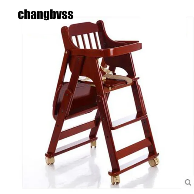Seggiolone per bambini in legno di modo semplice sedia pieghevole ... Seggioloni per bambini in legno