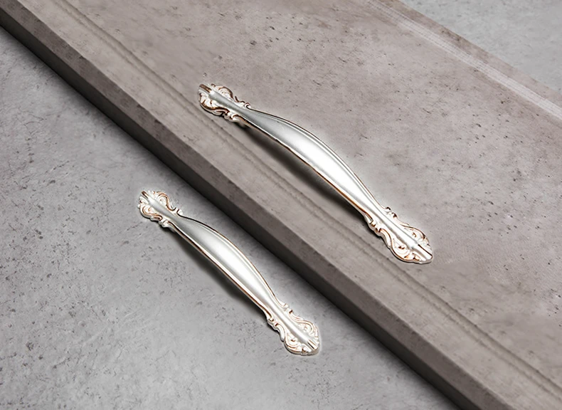 Aluminum Alloy Cabinet Handles Solid Kitchen Cupboard Pulls (4)