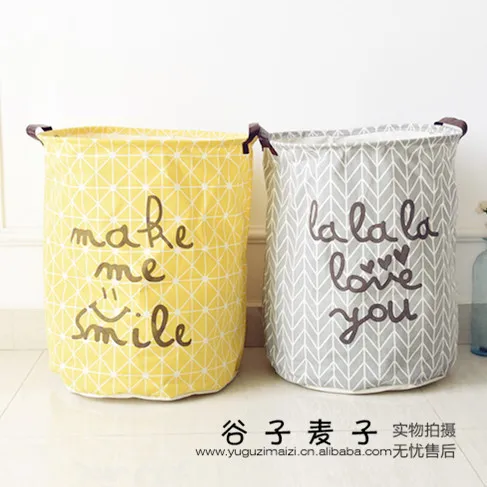 zakka cotton factory storage box barrel bags folding laundry basket basket laundry basket home kitchen bathroom small bathroom