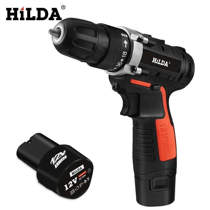 

12V rechargeable Drill household Cordless Screwdriver Lithium Battery Power Tools Two speeds torque drill