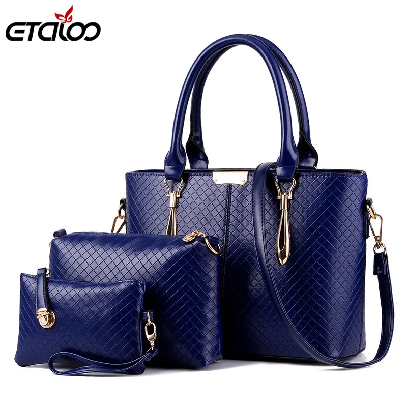 Женские сумочки сумки женские Европа и США мода, женская большая сумка на плечо сумка 3 предмета в комплекте