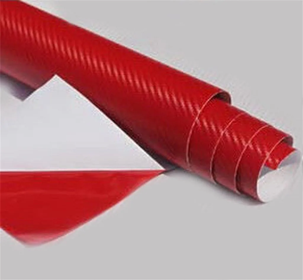 Красная Мода 3D карбоновая 10x127 см Виниловая наклейка для автомобиля мотоцикла Lpod Автомобильная наклейка