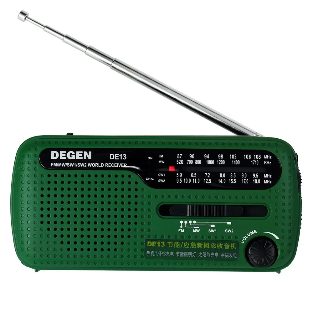 

Mini DEGEN DE13 Radio FM MW SW Radio Crank Dynamo Solar Emergency Radio Multiband Radio Receiver Best A0798A