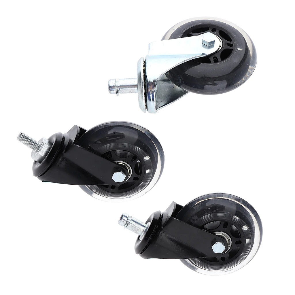 3'' Heavy Duty Replacement Ball Bearing Swivel Office Salon Chair Furniture Roller Skates Caster Wheels