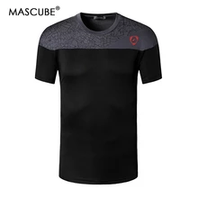 MASCUBE летняя стильная быстросохнущая Мужская футболка спортивная дышащая удобная одежда с коротким рукавом Спортивная одежда Мужская