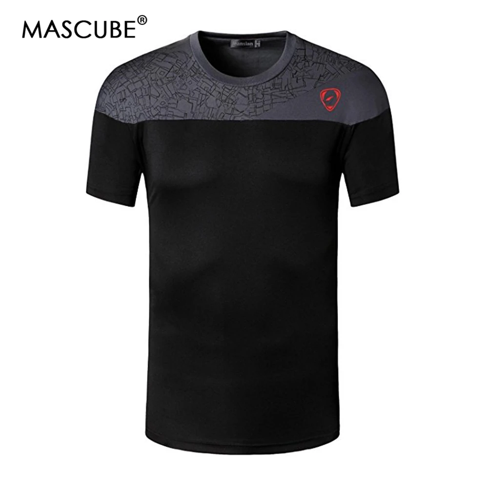 

MASCUBE 2018 Summer Style Quick Drying Men T-shirt Outdoor Sport Breathable Comfortable Clothes Short Sleeve Sport Clothing Male