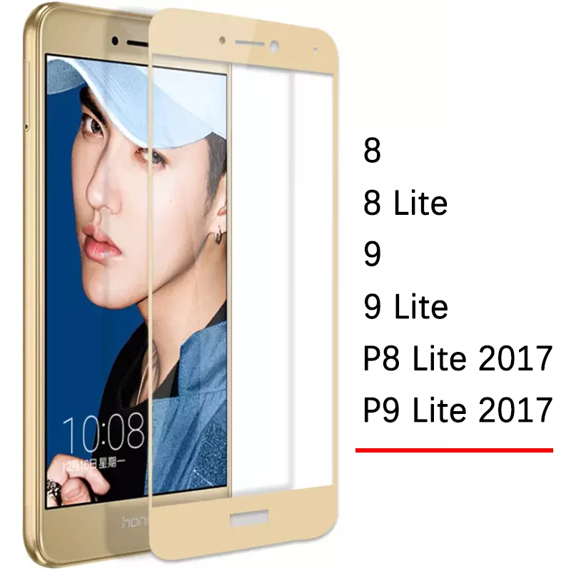 Закаленное стекло с полным покрытием для Huawei Honor 9 Lite Защитное 8lite P8 P9 2017 Защитная