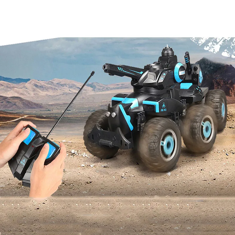 

4 Channels RC Stunt Car RC Tank Armored Fighting Vehicle Cross-Country Chariot Rechargeable Jet Water Built-in Battery Car