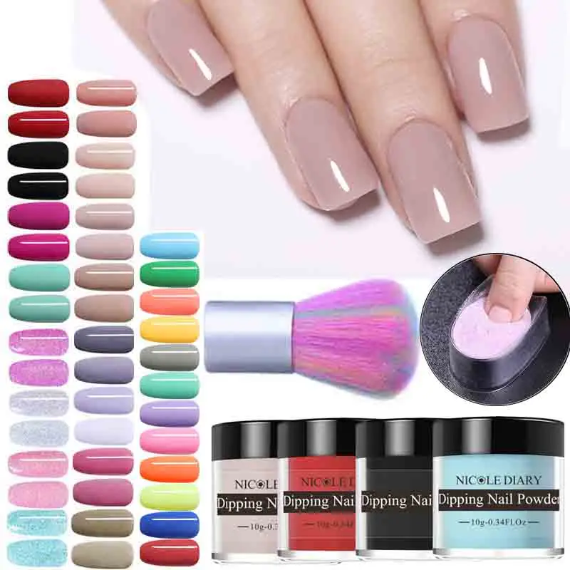 

6/4pcs Dipping Nail Powder Kits Pink Nail Glitter Luminous Matte Gradient French Chrome Pigment Natural Without Lamp Cure