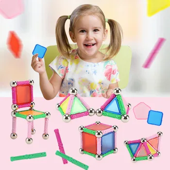 

50 Pieces magnetic constructor Building Sticks Construction Blocks Educational Stacking Set toys for children A1