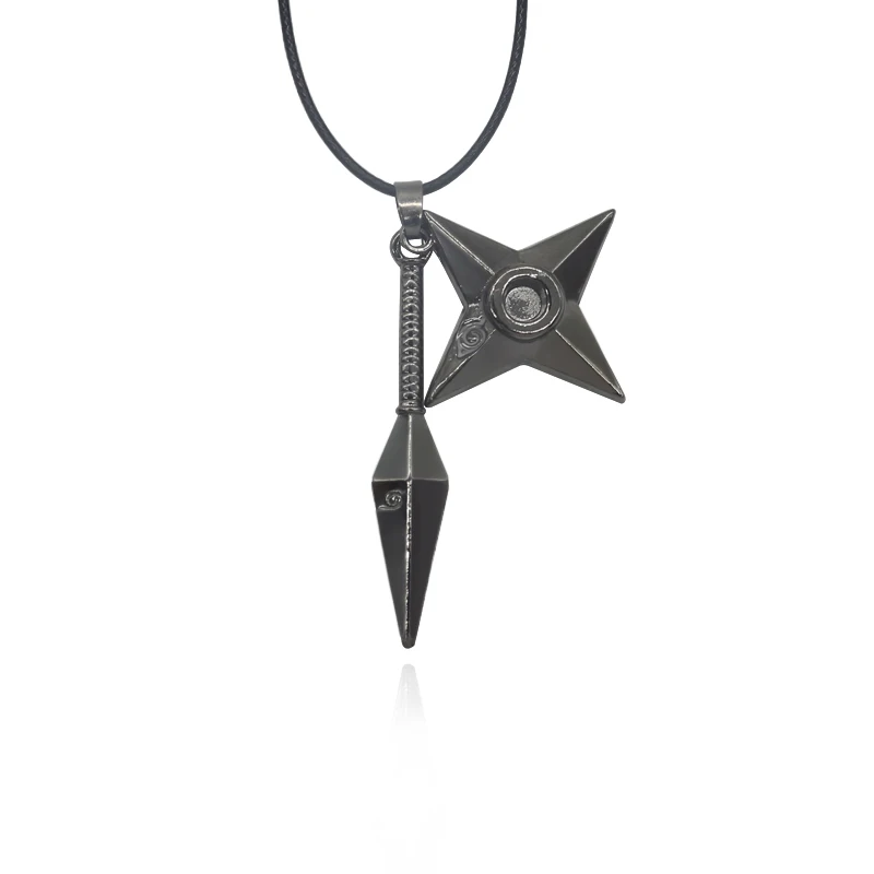 

Classic Japan Anime Naruto Ninja Shuriken Darts Pendant Necklaces Men Jewelry Acrylic Accessories Choker Necklace