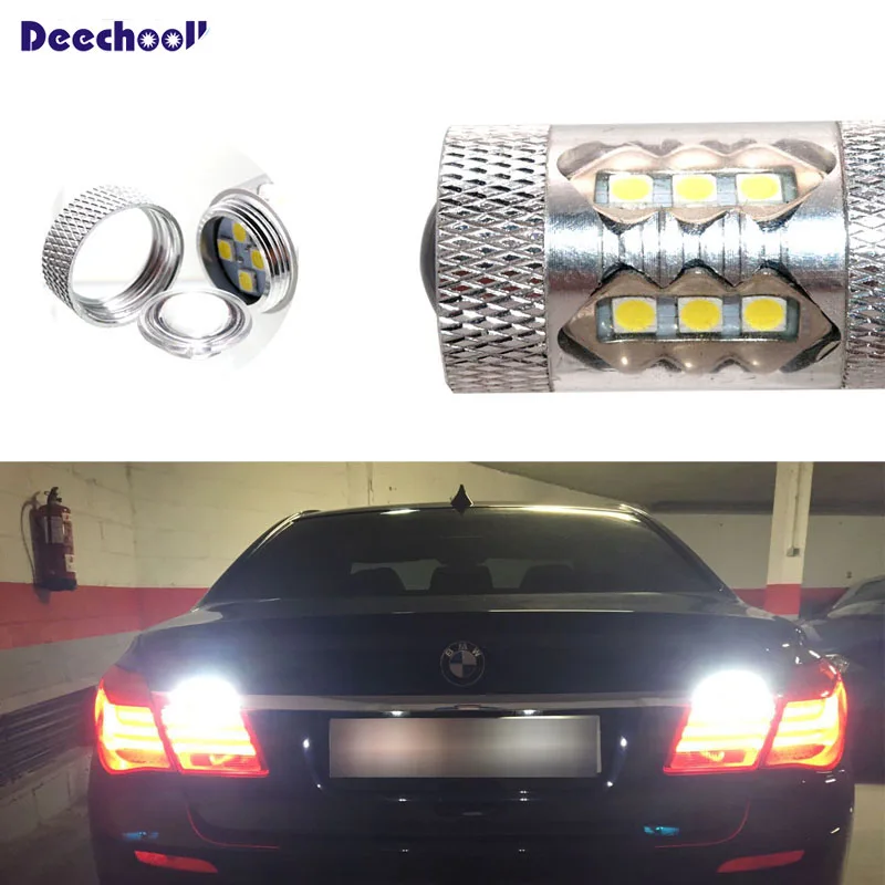 

deechooll Super Bright Error Free LED Backup Reverse Light Bulbs For F30 E46 E90 F34 BMW 3 Series