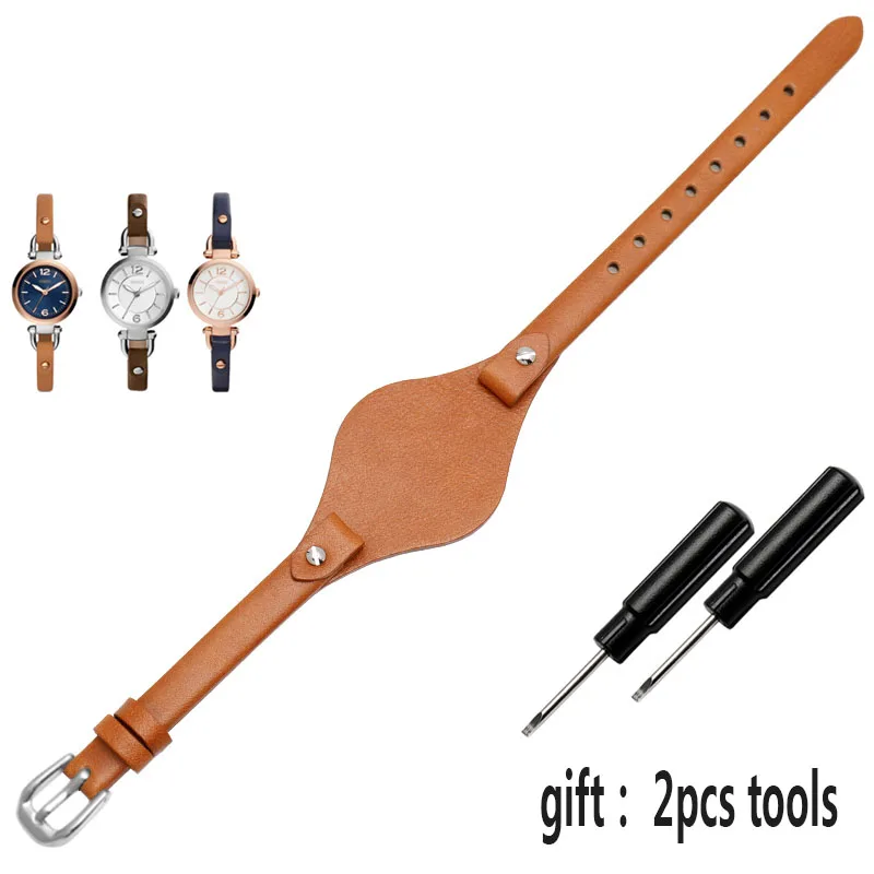Cinturini in vera pelle di alta qualità per fossil ES3077 ES2830 ES3262 ES3060  cinturini per orologi da donna eleganti cinturino piccolo|Watchbands| -  AliExpress