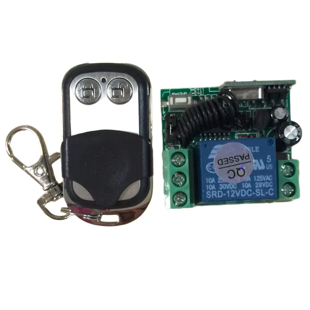 

433 MHz DC12V 10MA Relay Module Wireless Universal Remote Control Switch Transmitter with Receiver uzaktan kumanda
