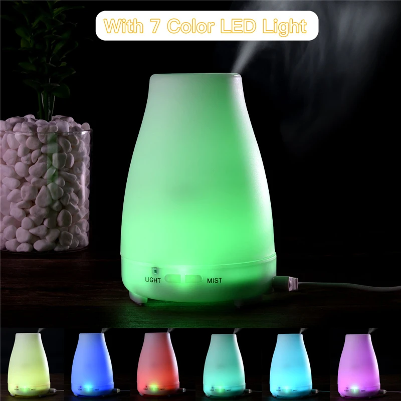 

Air Ultrasonic Humidifier Electric 7 Color LED Night Light Aromatherapy Essential Oil Aroma Diffuser Mist Maker Difusor For Home