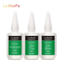 LaMaxPa База гель Топ активатор защита кистей 56 г Заправка База Топ активатор жидкость для погружения порошок натуральный сухой