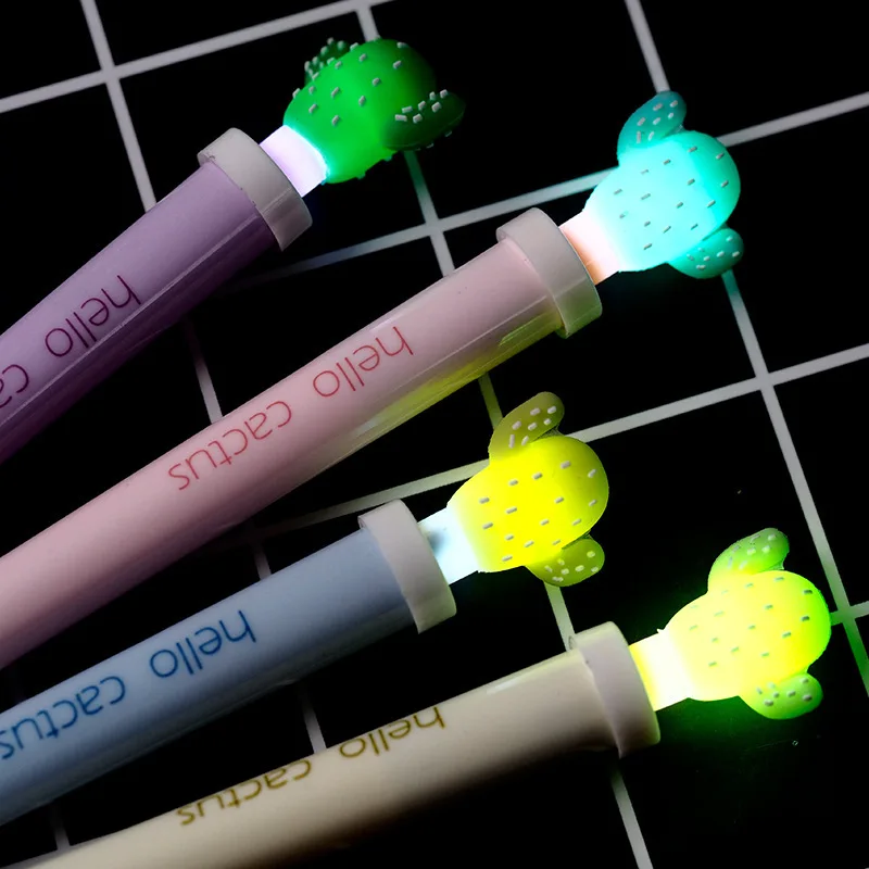 Glow Non erasable Korea Creative Stationery Qingyifang Cactus Light Pen