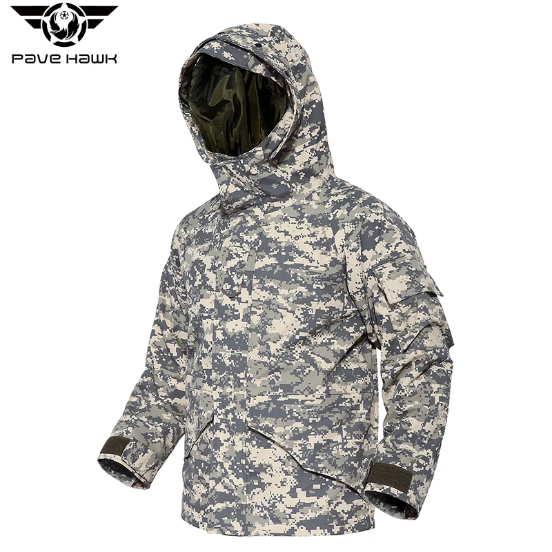 

Men Military Jackets Hat Detachable Multi-purpose Pockets G8 Waterproof Warm Fleece inside Anti-scratch Tactical Trench Coat