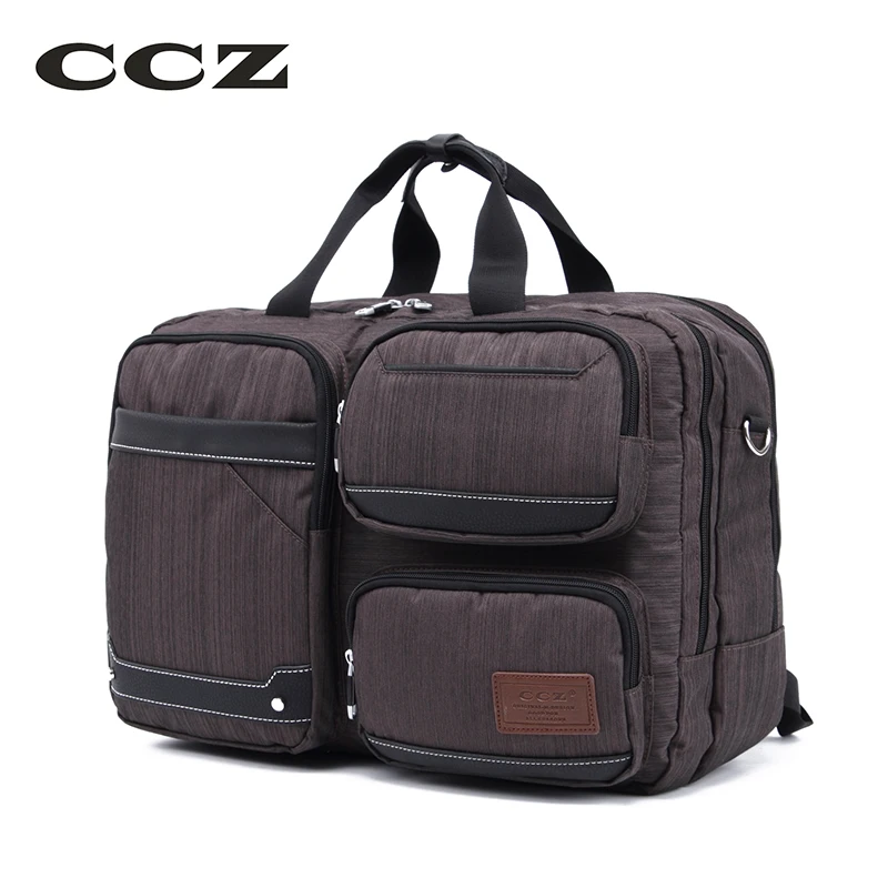 

2017 CCZ New Men Handbag Mens Big Capacity Luggage Bag with Two Straps For Travel Shoulders Bag Male 14 Inch Laptop Bag HB8011