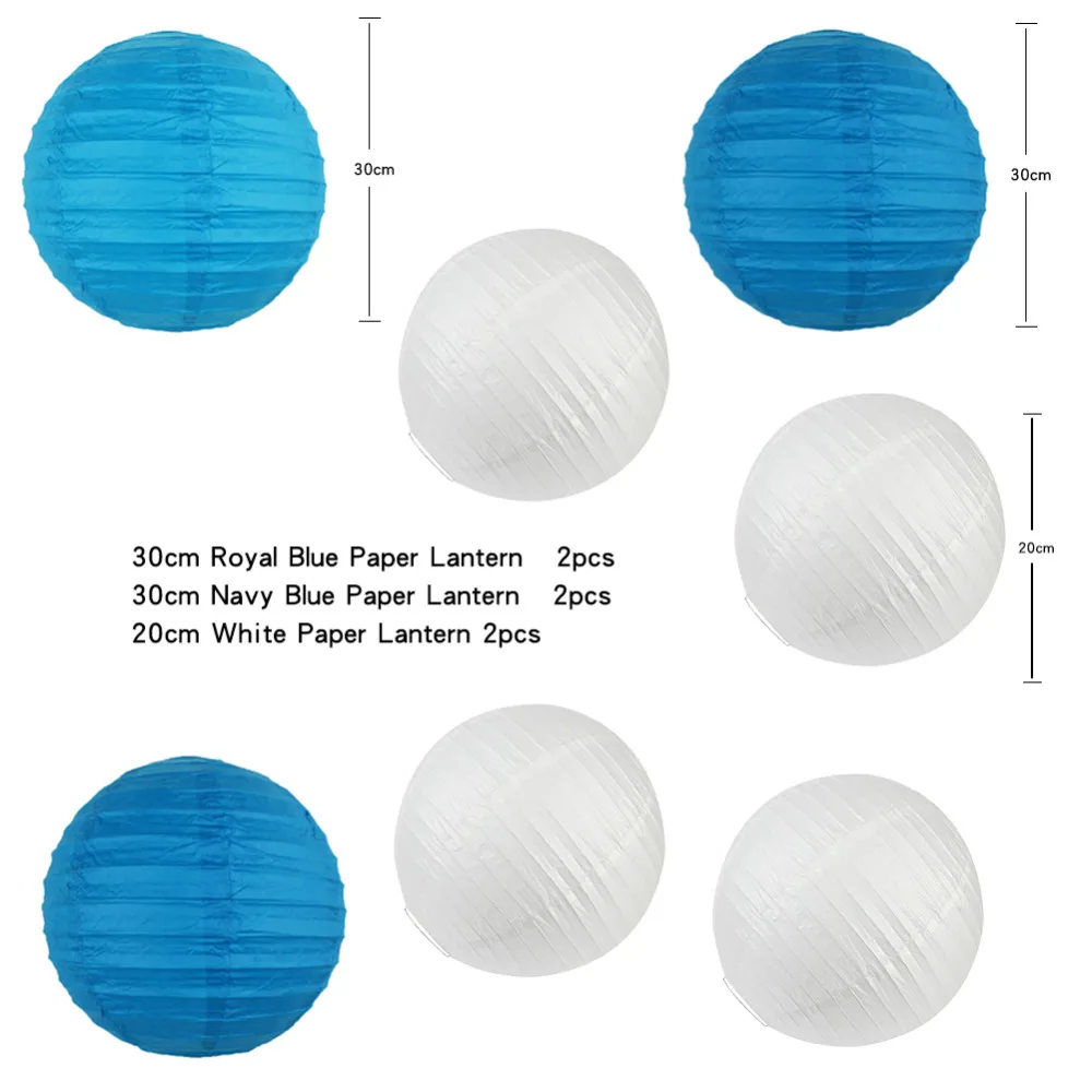 Set of 13 (Blue) Beach-Themed Party Under the Sea Party Decoration Set  Boys Birthday Party Baby Shower 1st Birthday (8)