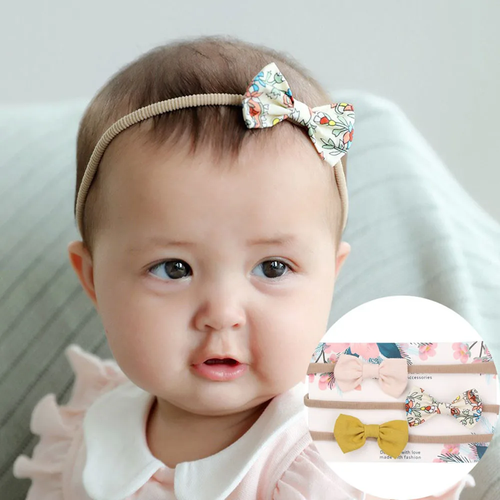 3pcs/set Shiny Fashion Forehead Headband Newborn Baby Elastic Princess Hairbands Child Kids Colorful Cute Headwear Gifts