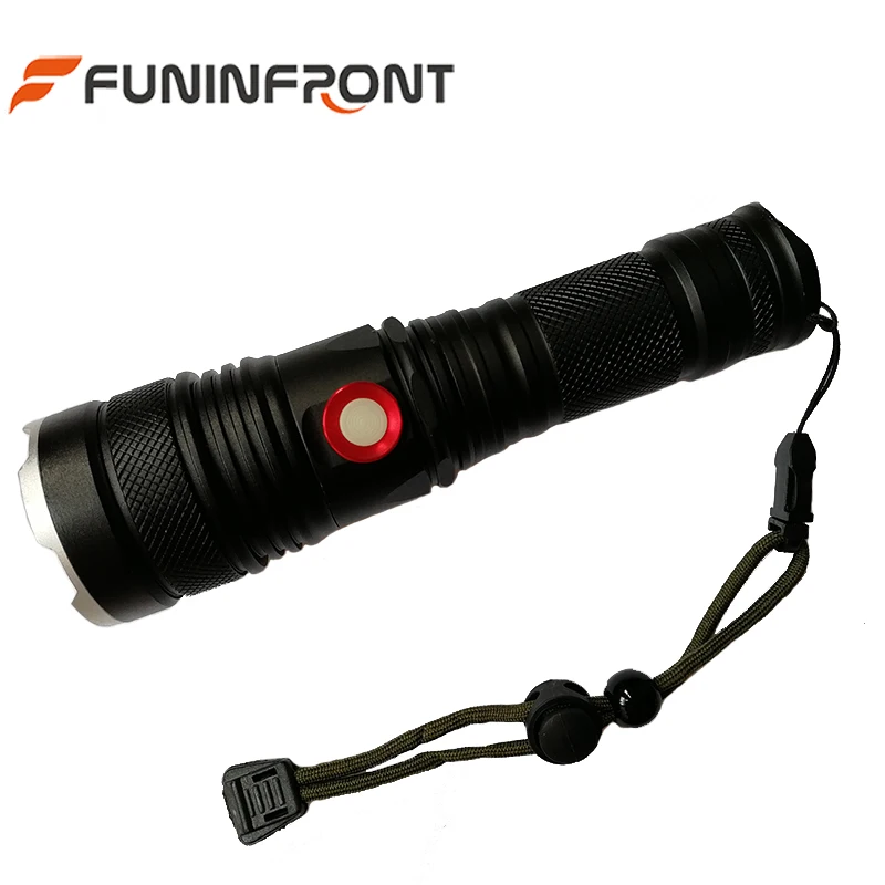 

Long Throw CREE XM-L T6 LED Flashlight Using 26650 or 18650 Li-ion Battery, Super Bright 5 Modes Tactical LED Torch