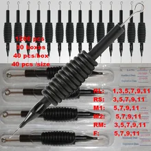 1200 шт одноразовые ручки для татуажа с подходящими иглами разные смешанные для набора игольчатых чернил 3/"(19 мм) DHL