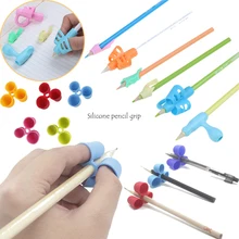 1/3/4pcsChildren карандашница силиконовый держатель для карандашей и ручек письменный корректор помощи сцепление устройство для коррекции положения пальцев инструмент для студентов