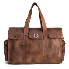 ROCKCOW Handarbeit Pflanzlich Gegerbtem Leder Reisetasche, Einkaufstasche, frauen Handtasche 9035