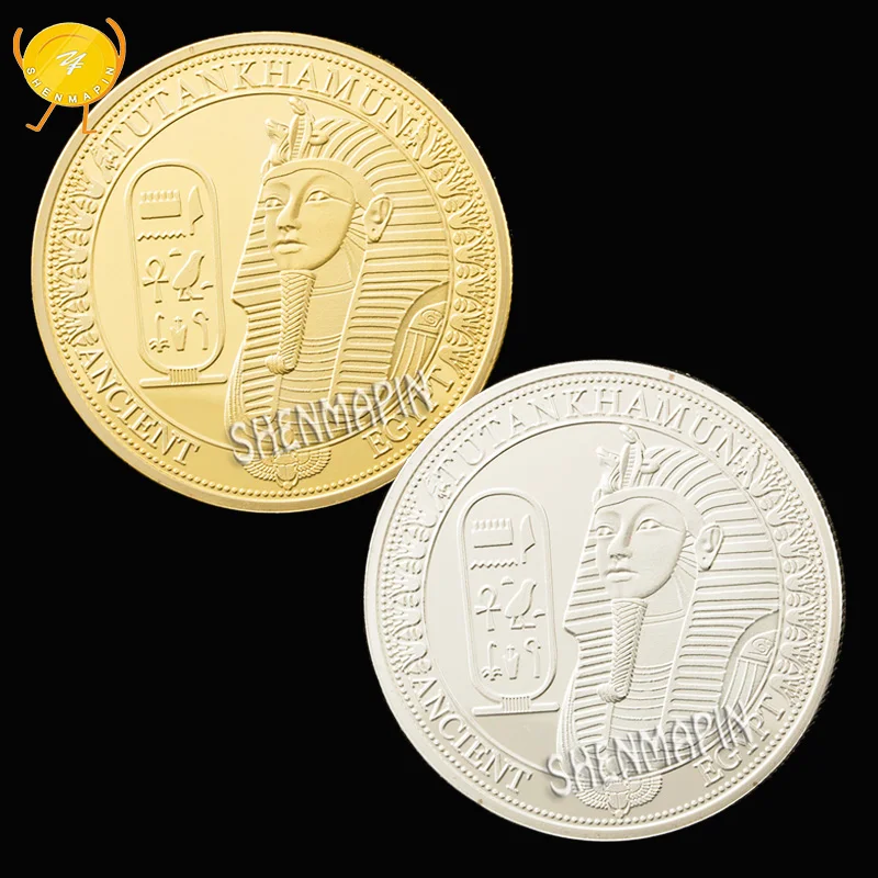 

Ancient Egypt Sphinx and Pharaoh Commemorative Coin World's Seven Wonders Pyramid Coins Collectibles Incarnation of God