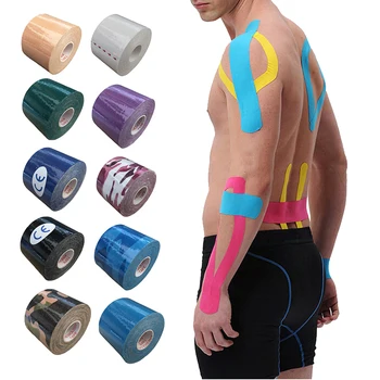 

2Size Kinesiology Tape Athletic Tape Sports Muscle Tape Bandage Care Fitness Tennis Running Knee Muscle Protector