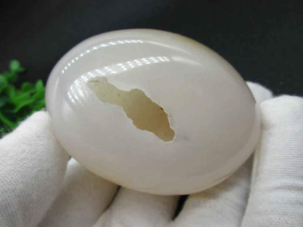 High Quality Unique Natural Mineral White Agate Hole Cave Specimen Feng Shui Collection | Дом и сад