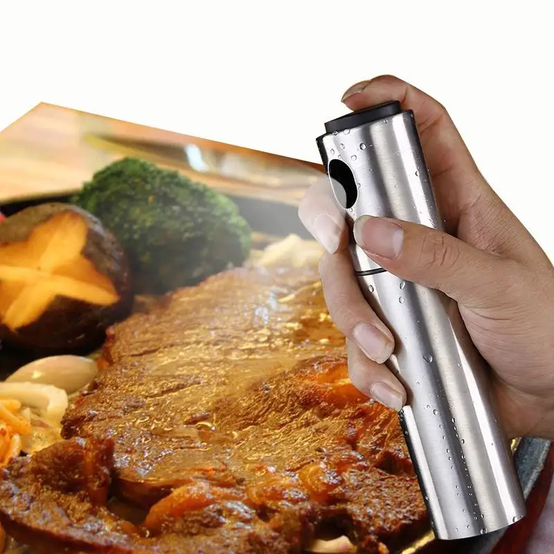 

Portable Practical Stainless Steel Oil Injector Olive Spraying Oil Bottle Sprayer Pot Cookware Kitchen Tools