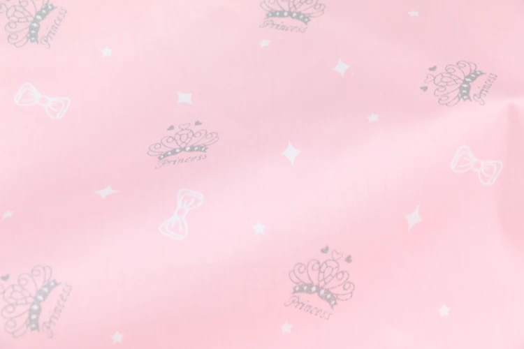 160CM*50CM baby newborn cotton cloth cartoon crown pig fabric for DIY kids nursey bedding quilting baby apparel handwork fabric - Цвет: N